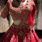 Red Bridal Lehenga with Heavy Gold Embroidery & Dupatta