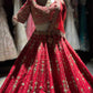 Red Bridal Lehenga with Heavy Gold Embroidery & Dupatta