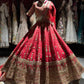 Red Bridal Lehenga with Heavy Gold Embroidery & Dupatta