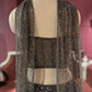 Mouse Colour Embellished Lehenga with Sequined Crop Top
