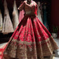 Red Bridal Lehenga with Heavy Gold Embroidery & Dupatta