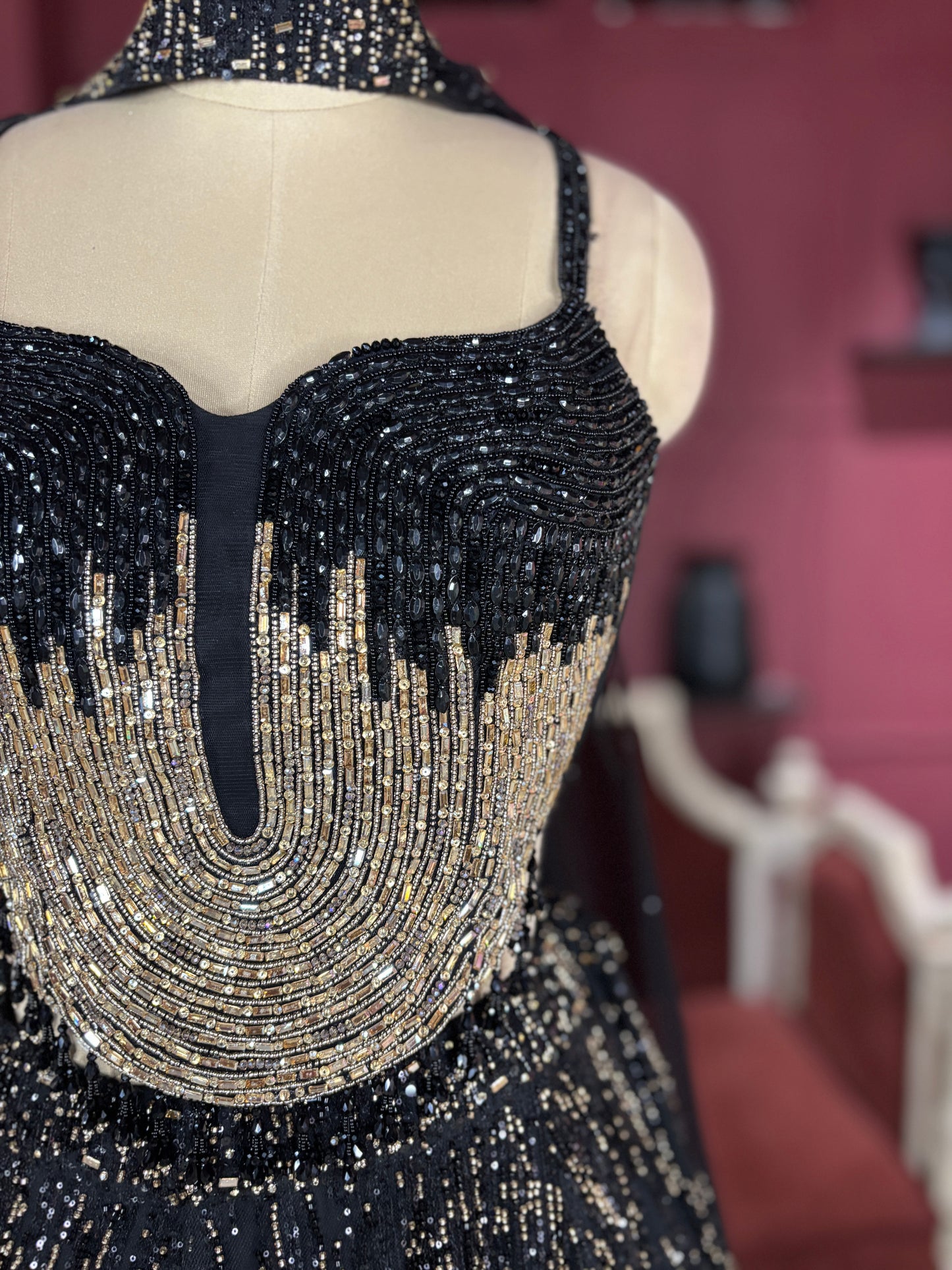 Grand Black Colour Designer Radiant Sequin Detailing Lehenga