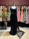 Black Sequin Designer Saree with Embellished Designer Blouse