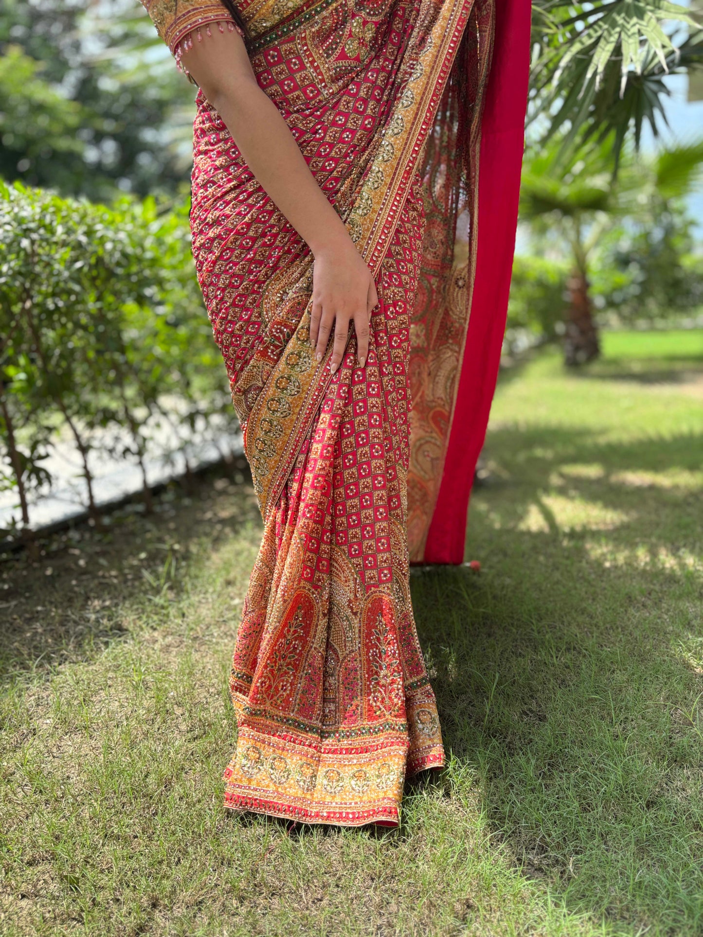 Traditional Designer Saree with Rich Zari Border