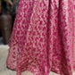 Rani Pink Embroidered Lehenga with Sequin Blouse & Net Dupatta