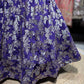 Royal Purple Floral Embroidered Lehenga with Draped Dupatta
