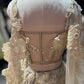 Silver Grey Floral Fish Cut Lehenga with Corset Blouse & Net Dupatta