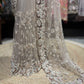 Champagne Embroidered Net Saree with Designer Blouse