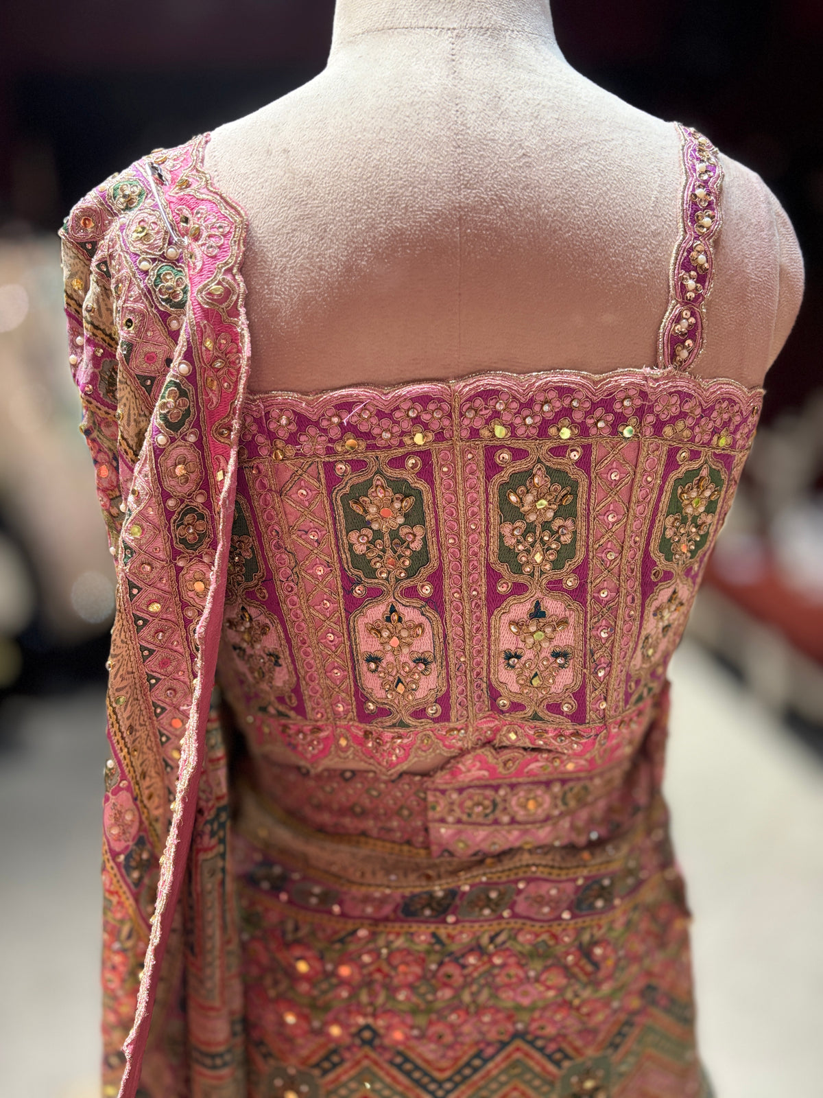 Multicolor Embroidered Designer Saree with Embellished Blouse