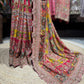 Luxury Multicolor Designer Saree with Heavy Hand Embroidery & Mirror Work