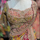Luxury Multicolor Designer Saree with Heavy Hand Embroidery & Mirror Work