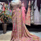 Rose Pink Heavy Embroidered Designer Saree with Embellished Blouse