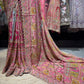 Rose Pink Heavy Embroidered Designer Saree with Embellished Blouse