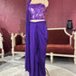 Purple Designer Drape Saree with Mirror Work