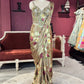 Multi Floral Designer Drape Saree with Floral Elegance