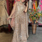 Champagne Gold Sequin Embellished Peplum Sharara Set with Dupatta