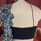 Black Designer Lehenga with White Floral Embroidery Detailing