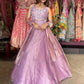 Lavender Shimmer Designer Lehenga with Embellished Blouse & Dupatta