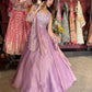 Lavender Shimmer Designer Lehenga with Embellished Blouse & Dupatta