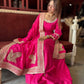 Rani Pink Embroidered Anarkali Gown with Designer Dupatta