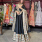Black Multicolour Embroidered Anarkali Suit with Dupatta
