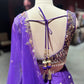 Purple Embroidered Lehenga with Designer Blouse & Net Dupatta