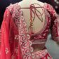 Red Heavy Bridal Lehenga with Designer Blouse & Net Dupatta