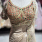 Champagne Beige Designer Saree with Heavy Embroidered Blouse