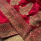 Designer Saree with Intricate Golden Paisley Embroidery, Shimmering Sequin Work