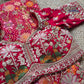 Saree with Heavy Multicolour Zardozi Floral & Fauna Embroidery | Pearl & Sequin Border