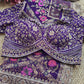 Saree with Multicolour Meenakari Floral Jaal Weave & Heavy Pearl Zardozi Border