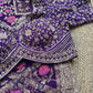 Saree with Multicolour Meenakari Floral Jaal Weave & Heavy Pearl Zardozi Border