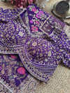 Saree with Multicolour Meenakari Floral Jaal Weave & Heavy Pearl Zardozi Border